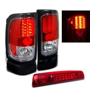   01 Ram Red Clear LED Tail Lights + LED 3rd Brake Brand New Automotive