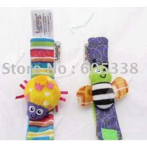 new design lamaze bee ladybug bell wrist rattle infants toddler baby 