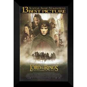   Lord of the Rings Fellowship 27x40 FRAMED Movie Poster