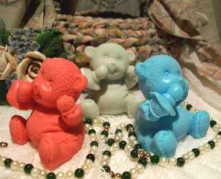 Silicone Baby Bear With A Pacifier Soap Candle Mold  