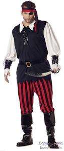 Adult Mens Plus Size Cutthroat Pirate Costume Xxl  