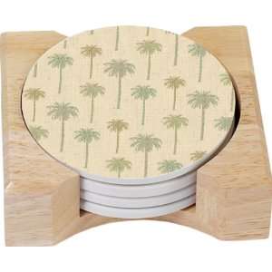  CounterArt Palm Patterns Design Absorbent Coasters in 