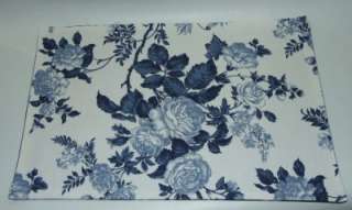 Stripe Floral Placemats Navy & White Reversible 4  