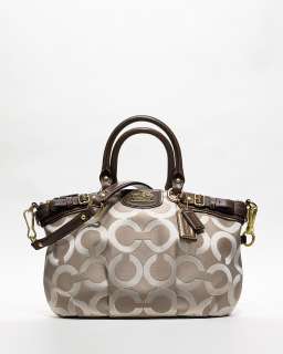 COACH Madison Op Art Metallic Outline Sophia Satchel   COACH 