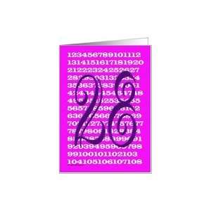  Numbers 28 Pink Card Toys & Games