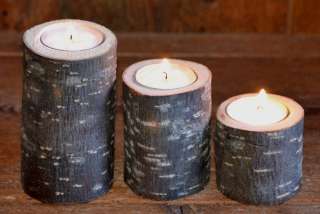 Alder Log Candle/Tea Light Holders 4sets of 3 12 logs  