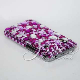 Purple White Bling Case for SAMSUNG GALAXY ACE S5830 US  
