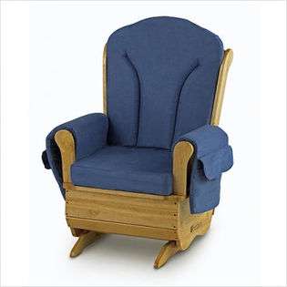Foundations SafeRocker Deluxe Glider in Blue with Natural Finish (Set 