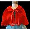Red Girls Faux Fur Shawl Poncho Wrap Cape Wedding Jacket Coat Size 8 