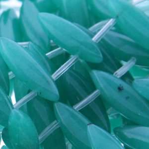 Green Aventurine  Marquise Side Drill   24mm Height, 8mm Width, Sold 