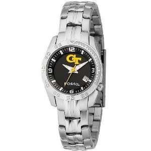  Fossil Georgia Tech Yellow Jackets Ladies Stainless Steel 