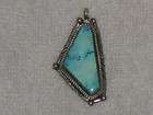   Sterling Silver Turquoise Pendent.Regional Tibal Southwestern. Signed
