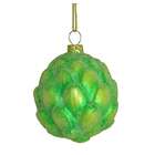   Sugared Fruit Glittered Gold Glass Butterfly Christmas Ornament 3.5