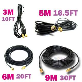 Length Antenna RP SMA Extension Cable For WiFi Wi Fi WAN Router 3M 