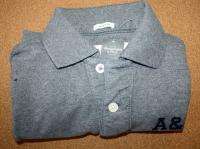 NEW ABERCROMBIE & FITCH AF MUSCLE SLIM FIT A&F RUGBY POLO GRAY T SHIRT 
