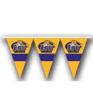   LSU Tigers 25ft Pennant Banner Flags 