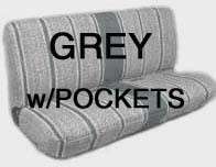 Full Size Truck Bench Seat Cover Saddle Blanket, GREY  