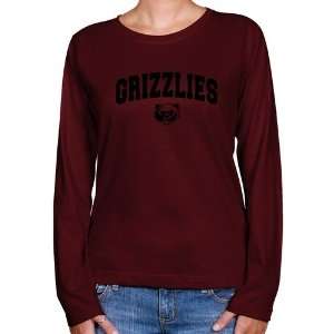  NCAA Montana Grizzlies Ladies Maroon Logo Arch Classic Fit 
