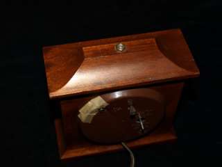 Vintage Seth Thomas Wooden Alarm/Mantle Clock, Gold Ornate Face, NR 