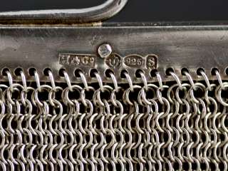 An exquisite sterling silver chain mail dress handbag (hallmarked 
