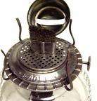 Vintage Glass Oil Lamp #4001 P&A Steel Eagle Burner  