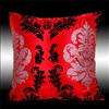 BEIGE BLACK SILVER DAMASK THROW PILLOW CASES COVER 17  