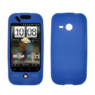 for HTC Droid Eris Soft Silicone Gel Skin Case Blue 654367615003 