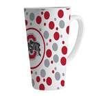 The Memory Company Ohio State Buckeyes 16oz White Polka Dot Latte Mug