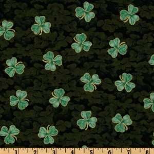  44 Wide Top O The Morning Large Shamrocks Green Fabric 