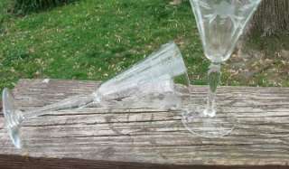 VINTAGE STEMWARE LOT ETCHED CRYSTAL BUY WHAT YOU WANT  
