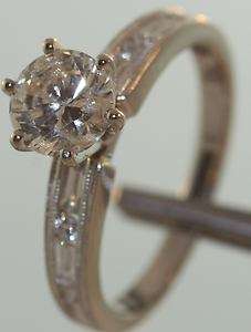   EGL round I1 J 1.61ct diamond engagement ring 3.5g sz 7 vintage  