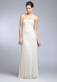 NEW SUE WONG STRAPLESS BEADED FRINGE DRESS GOWN 8 $528  