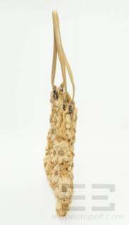 Jamin Puech Floral Straw Toggle Handbag  