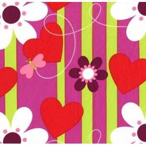  Hallmark Collection Butterfly Stripe, Red, by the yard 