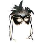   Party By Forum Novelties Inc Black Feather Couples Mask / Black   Size