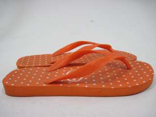 You are bidding on a HAVAIANAS Orange Polka Dot Thongs Sandals Shoes 