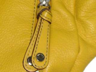 TIGNANELLO L Sunflower Yellow Leather Hobo Shoulder Bag Handbag Purse 