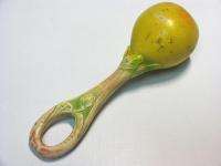 VINTAGE CELLULOID MULTICOLOR BABY RATTLE  