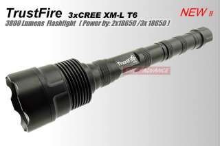   3T6 3800 Lumens 3x CREE XML XM L T6 LED Flashlight Torch 5 Mode  
