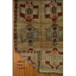  7x12 Hand Knotted Kars Turkey Rug   74x121