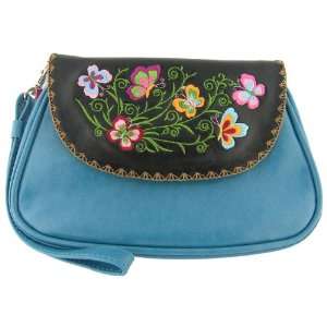   Butterflies Love   Colorful Embroidery wrist Clutch 