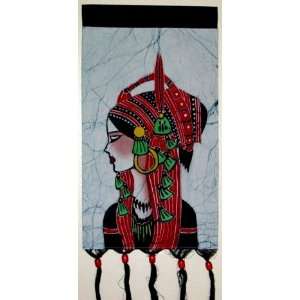  Batik Tapestry Double Layered Wall Hanging Girl 