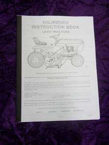 Murray Instruction Book Lawn Tractors  