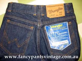 Vintage 1980s Wrangler Blue Denim Jeans Student Fit New/Old NWT 26 27 