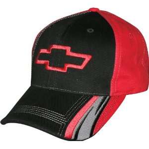 Chevy Bowtie Black and Red Nascar Hat