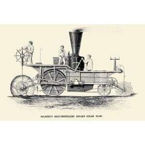  Saladees Self Propelling Rotary Steam Plow   Paper Poster 
