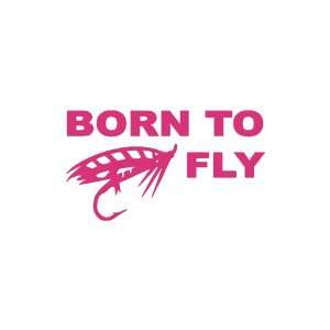 Born To Fly Large 10 Tall PINK vinyl window decal sticker 