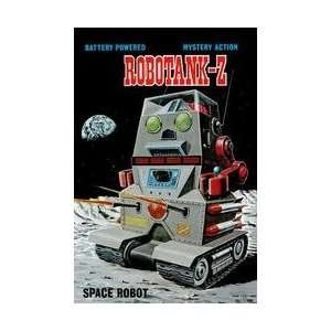    Robotank Z Space Robot 28x42 Giclee on Canvas