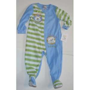   Toddler Boys 1 Piece Footed Sleeper   Size 2T Blue Bear Baby