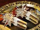 Set of 2 WATERFORD crystal BOTTLE Stoppers STARS Signed NEW